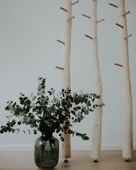 Garderobe Birkenstamm entrindet - 200-300 cm